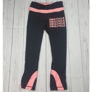 Lululemon Athletica SoulCycle Black Pink Capri